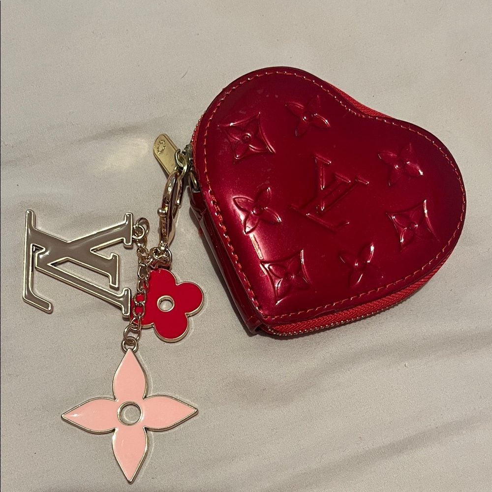 Louis Vuitton Red Heart Key Holder